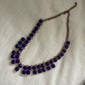Purple and gold beaded necklace